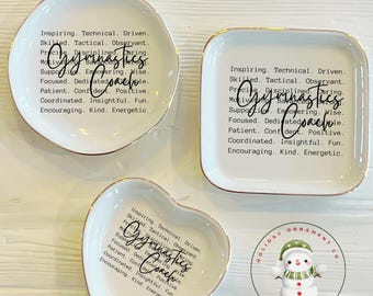 Gymnastics Coach Words Ceramic Ring Trinket Dish | Gymnastic Coach Words of Affirmation