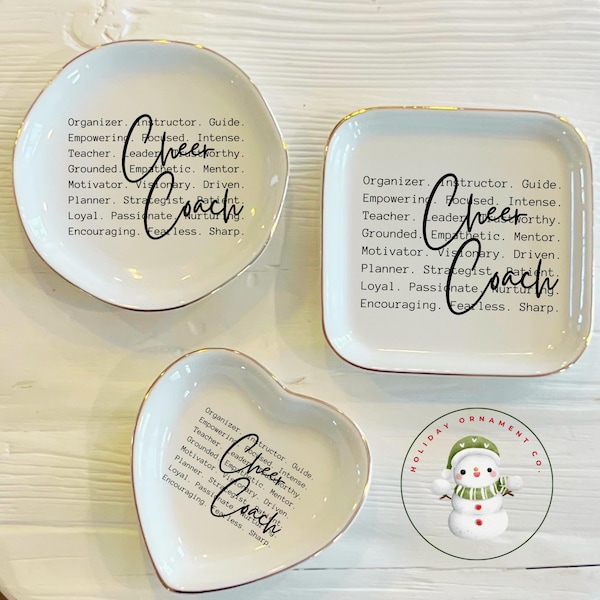 Cheer Coach Words Ceramic Ring Trinket Dish | Cheerleader Coach Words of Affirmation