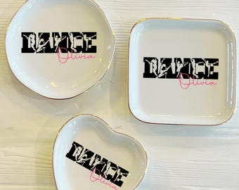 Personalized Dance Ceramic Ring Trinket Dish | Dancer Custom Jewelry Tray