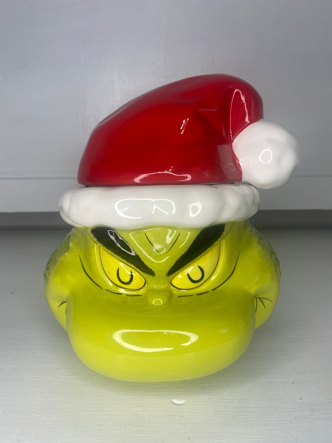 Grinch Cookie Jar Etsy