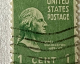 Seltene George Washington 1789-1797 1 Cent Briefmarke