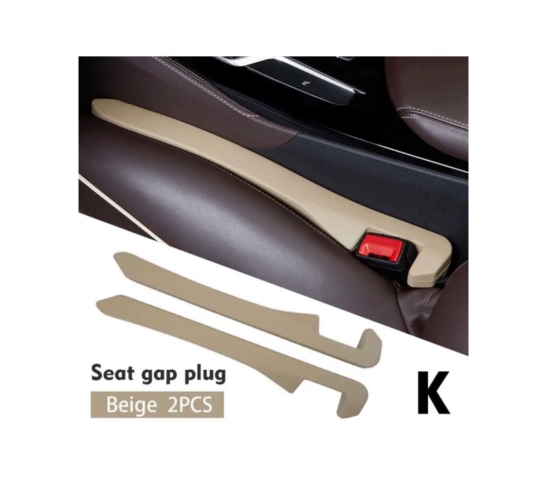 Universal Car Seat Gap Filler Strip, 2 Pieces Gasket Leak-proof Sealing,  Anti-fall Edge Seam Stopper. 