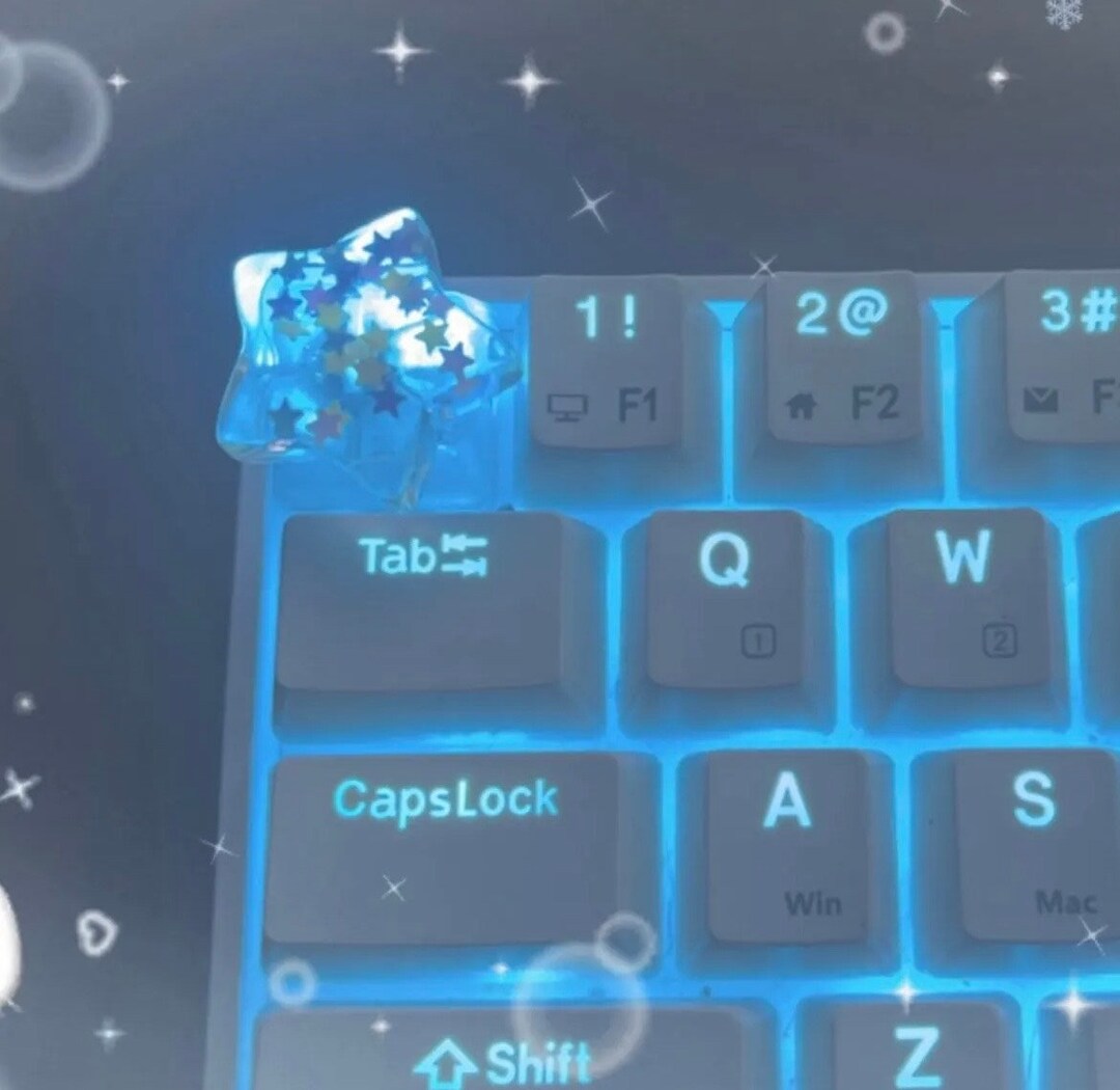 Star Shaped Backlit Key Caps Keyboard Caps for Mechanical Keyboard Etsy