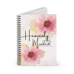 Pink and Yellow Floral Spiral Notebook - Ruled Line Stationery, Journal, Diary, School Supplies, Gift for Her