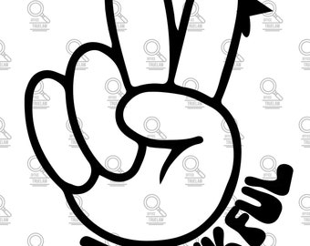 Thankful svg/png, peace sign turkey svg/png, turkey svg/png, Thanksgiving svg/png, digital download, peace hand svg, thankful peace sign svg