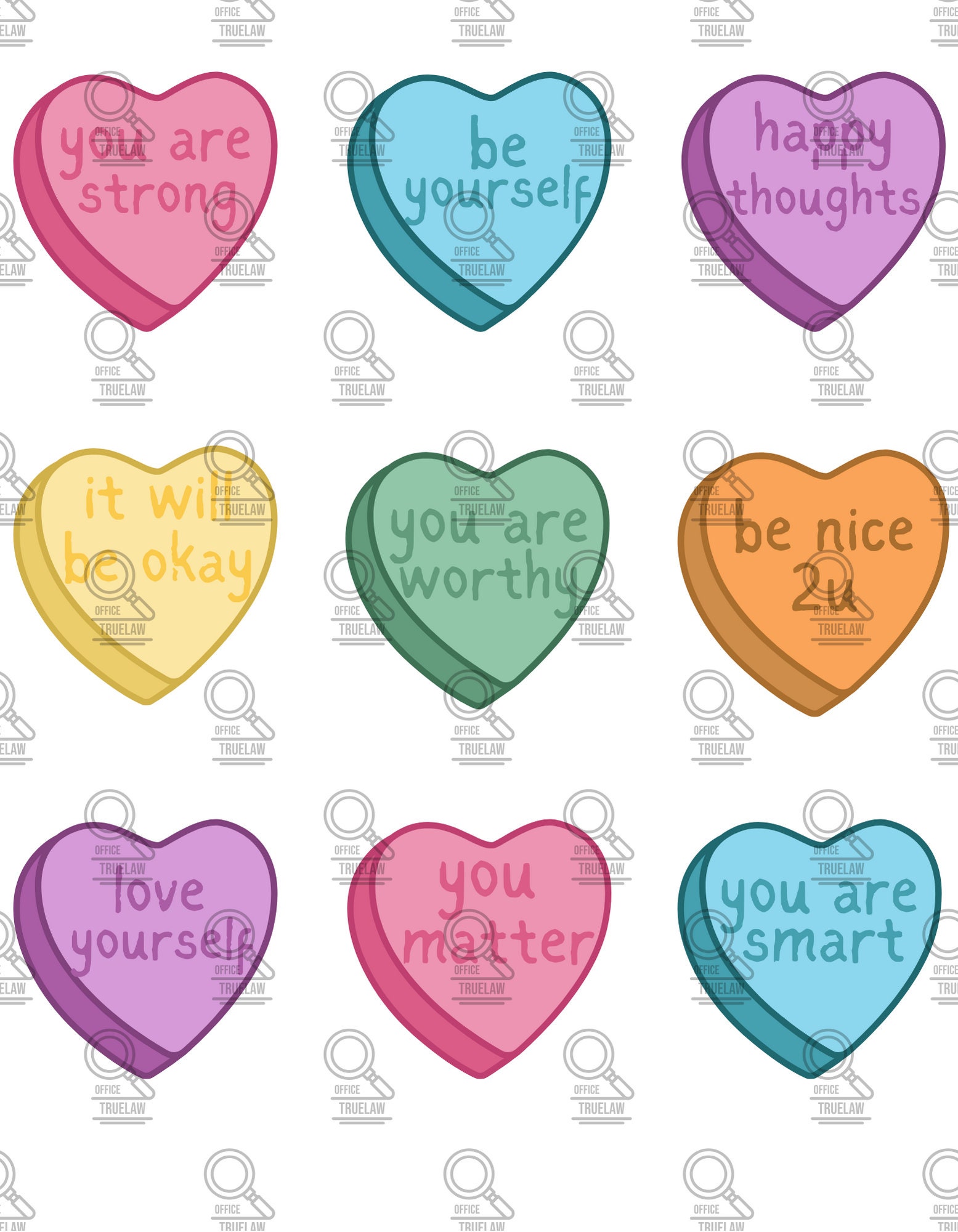 Valentine Affirmations Png, Valentines Png, Heart Candy Png, Cute ...