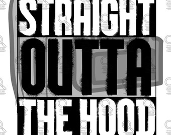 Straight outta the hood png, welder png, funny welder png, welder hood png, welding helmet png, blue collar png, trade job png, welder humor