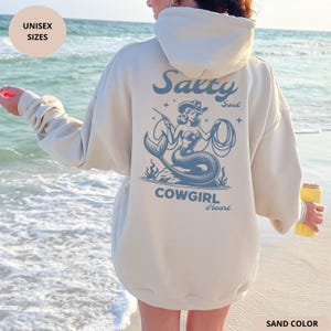 Mermaid Coastal Cowgirl Hoodie- Beachy Rodeo Sweatshirts- Aesthetic Western Concert Shirt- Matching BFF Country Gifts- Beach Spirit Clothing