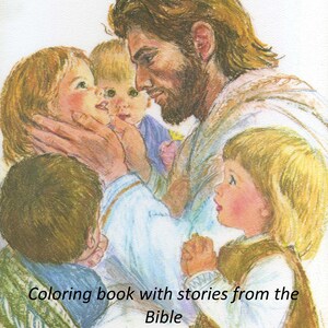 Coloring book with stories from the Bible