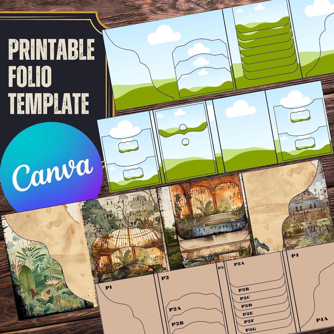 Canva Junk Journal Folio Template - Printable Kit (commercial Use) - Etsy