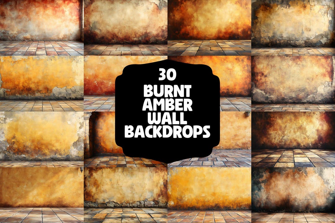 30 Burnt Amber Wall Backdrops, Grunge Texture Digital Background ...