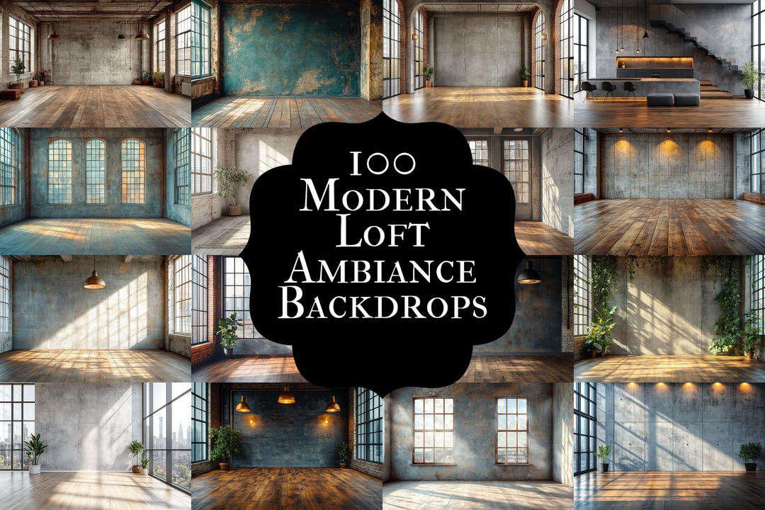 Modern Loft Interior Backdrops | Industrial Urban Photography ...