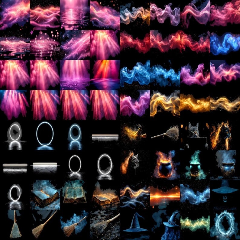 Photography Overlay Bundle, Transparent PNG Overlay Effects, Christmas ...