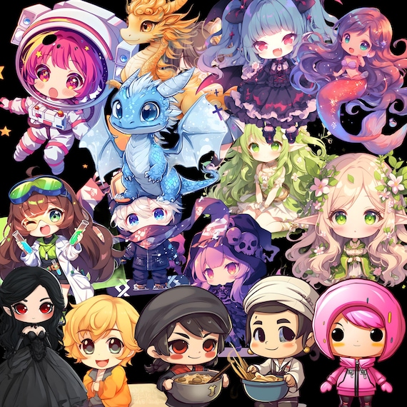 Anime Chibi PNG Mega Bundle | 2700+ Files, Commercial Use (digital