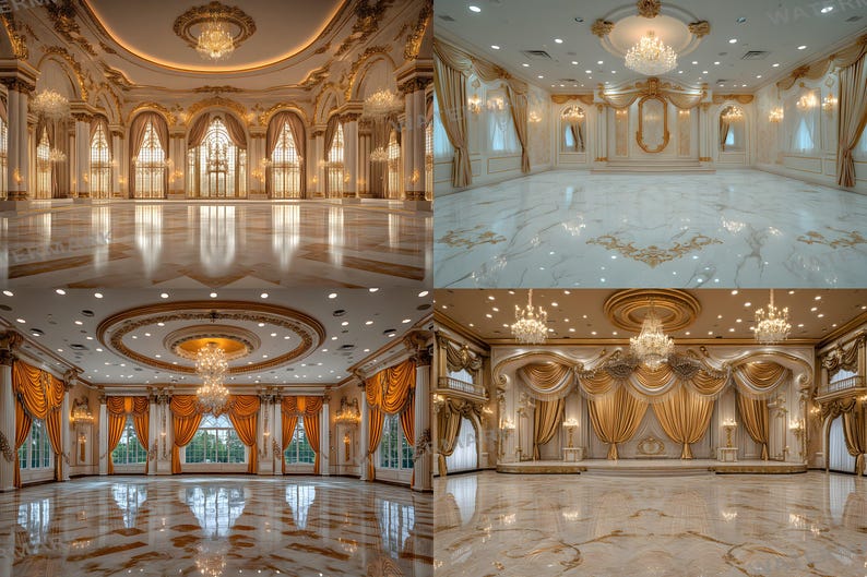 Grand Ballroom Digital Backdrops | 45 Elegant Palace Interiors (JPG) - Etsy