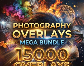 Photography Overlay Bundle, Transparent JPG Overlay Effects, Christmas, Gothic, Wizard, Wedding, Maternity, Halloween Photo Editing Bundle