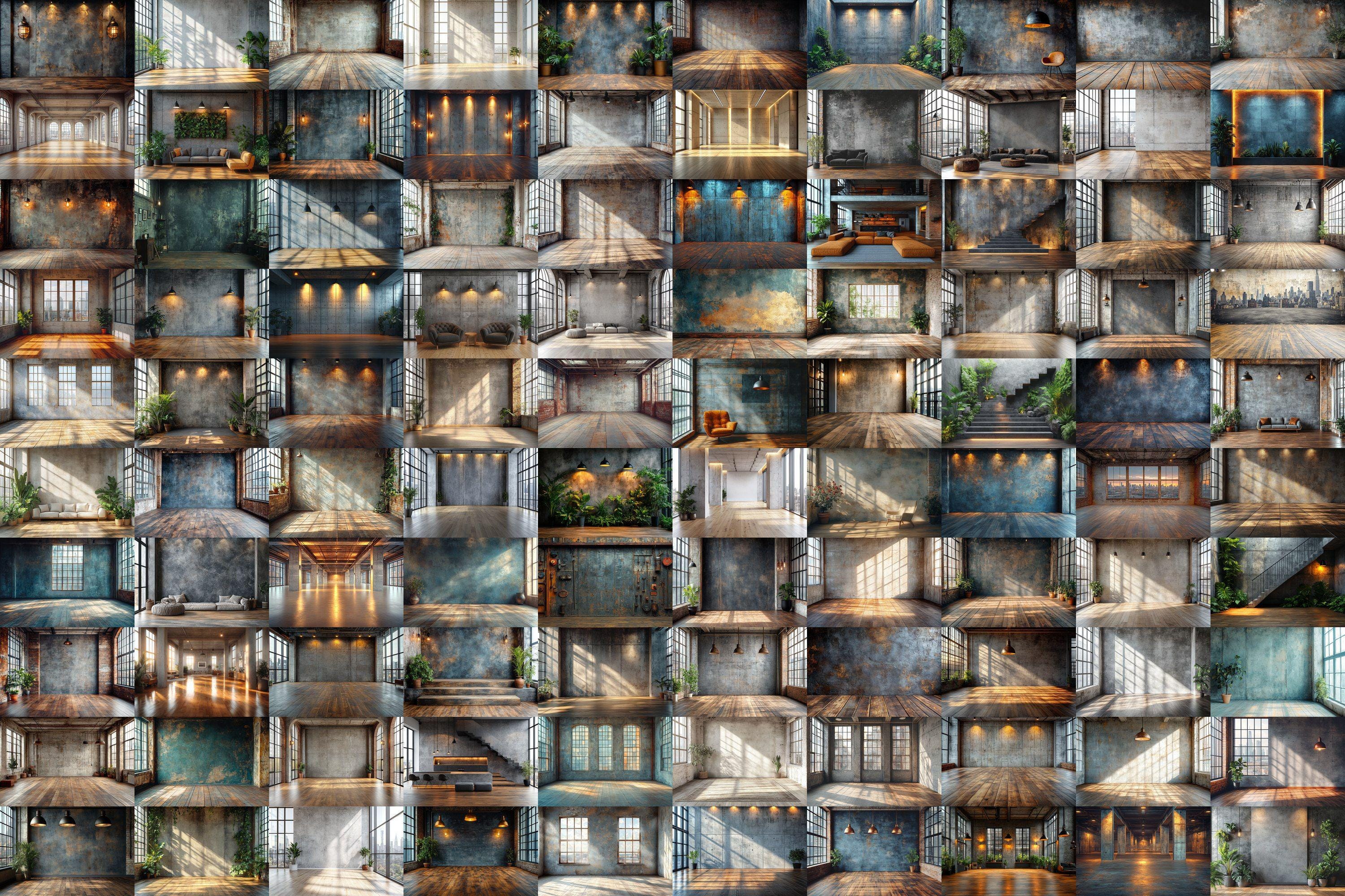 Modern Loft Interior Backdrops | Industrial Urban Photography ...