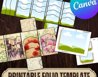 Canva Junk Journal Folio Kit Template – Printable Folder (Digital Download)