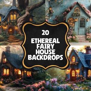 Eteriska älvhusbakgrunder – Digital konst och fotografi JPG-bilder