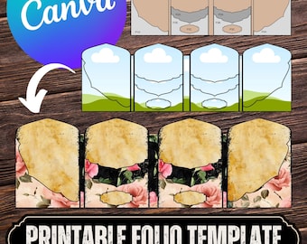 Canva Junk Journal Folio Kit – Printable Folder Template (Commercial Use)