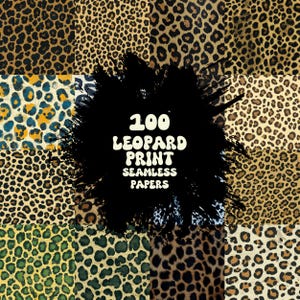 Ensemble de papier numérique imprimé animal, motifs sans couture, papier sans couture, texture réaliste Wildlfe - motif léopard sans couture