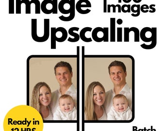 Upscaling batch di 100 immagini - Servizio di upscaling delle immagini - Upscaler delle immagini - Miglioramento delle immagini