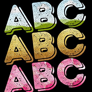 Letter Canva Frames - Drag and Drop Frames -  Distressed Fillable Alphabet Font Letters PNG Canva Frame Alphaset Doodle Templates