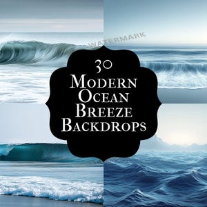 Modern ocean waves backdrops in cool tones. Ideal for digital art, backgrounds, or product staging.