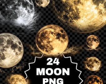 Full Moon Glow Transparent Overlay PNGs