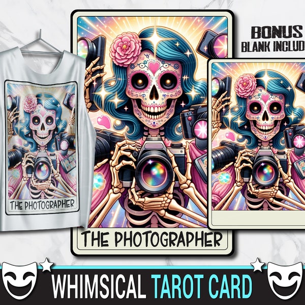 The Photographer | Whimsical Tarot Card Clipart | Transparent PNG | Copyright Free | Digital Download | T-Shirt & Bags | Sublimation Design