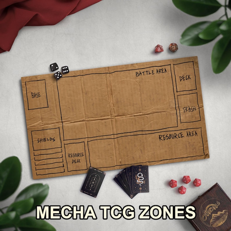 Homeless Man's TCG Playmat, Funny Play Mat With Optional Zones, 14" x 24" Neoprene Game Mat, Cardboard Design, Multiple TCG Zones Available image 10