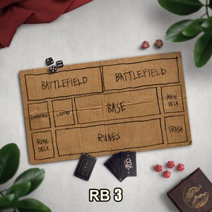 Homeless Man's TCG Playmat, Funny Play Mat With Optional Zones, 14" x 24" Neoprene Game Mat, Cardboard Design, Multiple TCG Zones Available image 8