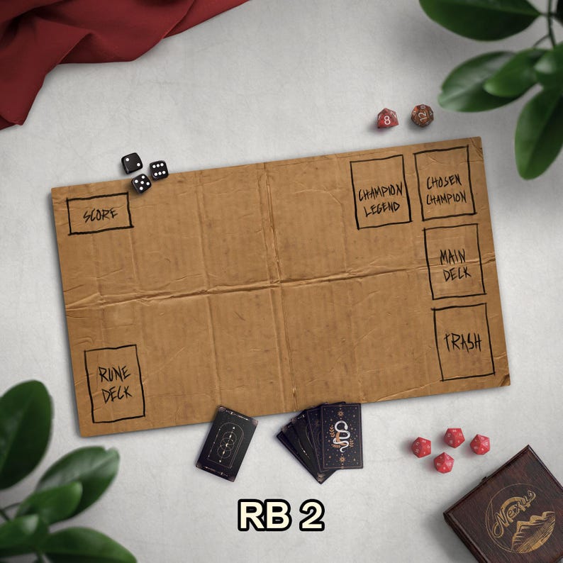Homeless Man's TCG Playmat, Funny Play Mat With Optional Zones, 14" x 24" Neoprene Game Mat, Cardboard Design, Multiple TCG Zones Available image 7