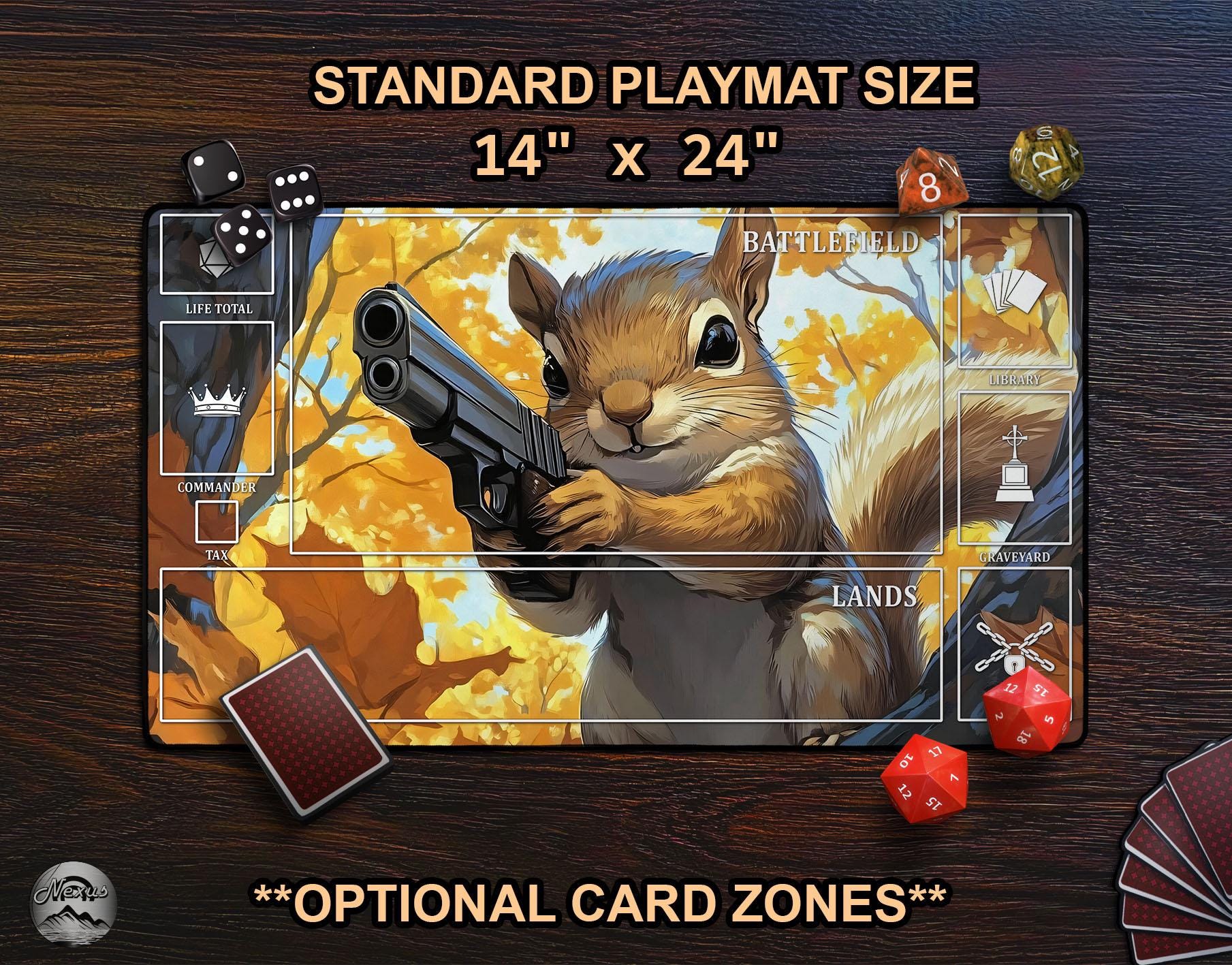 mtg プレイマット Force of Squirrel 意志の力 SCG リス mtg プレイマット Force of Squirrel 意志の力 SCG リス - メルカリ