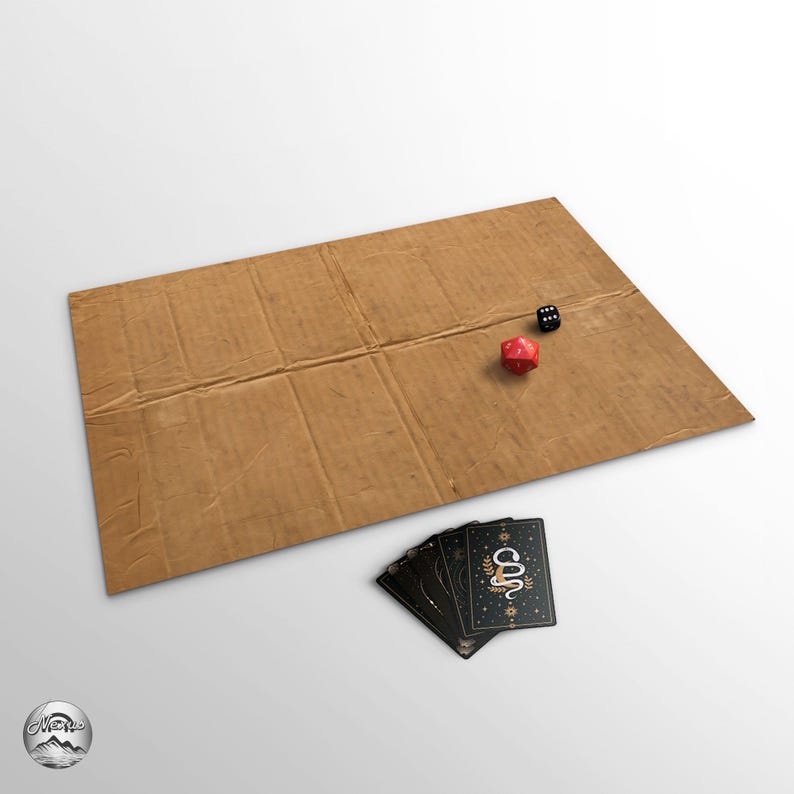 Homeless Man's TCG Playmat, Funny Play Mat With Optional Zones, 14" x 24" Neoprene Game Mat, Cardboard Design, Multiple TCG Zones Available image 2