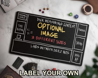 Label Your Own EDH Card Zones, Funny Custom TCG Playmat, Large Extended Mat, TCG Player Gift, 24" X 14" Play Mat With Premium Sewn Edges