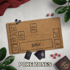 Homeless Man's TCG Playmat, Funny Play Mat With Optional Zones, 14" x 24" Neoprene Game Mat, Cardboard Design, Multiple TCG Zones Available image 11