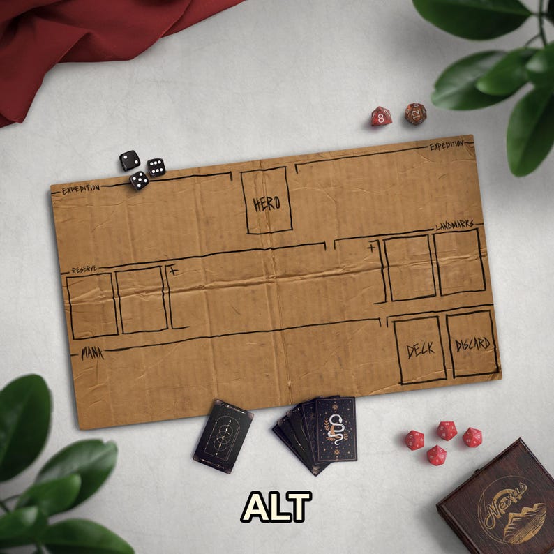 Homeless Man's TCG Playmat, Funny Play Mat With Optional Zones, 14" x 24" Neoprene Game Mat, Cardboard Design, Multiple TCG Zones Available image 16
