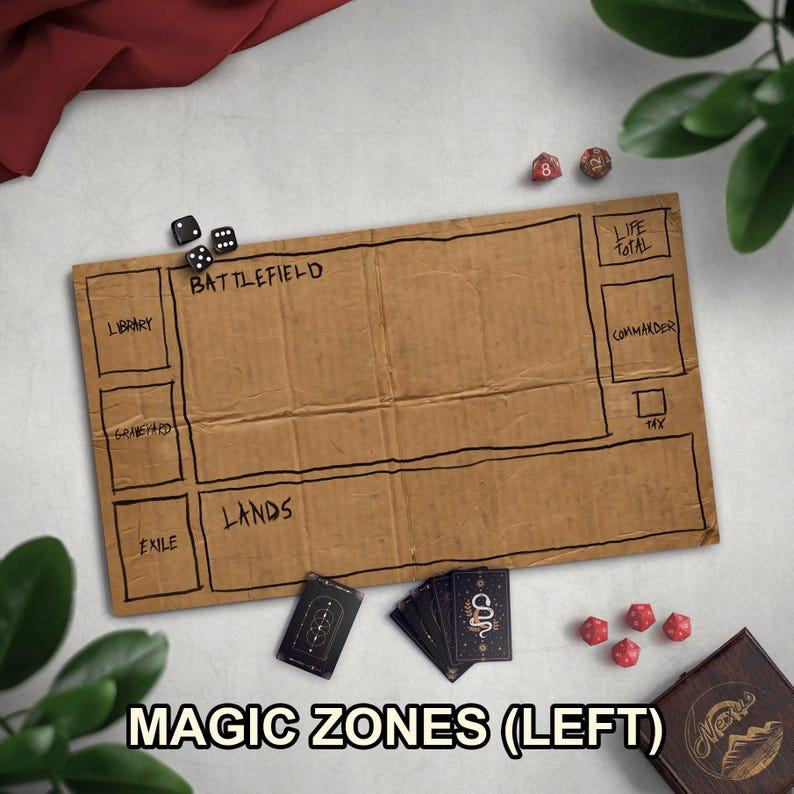 Homeless Man's TCG Playmat, Funny Play Mat With Optional Zones, 14" x 24" Neoprene Game Mat, Cardboard Design, Multiple TCG Zones Available image 4