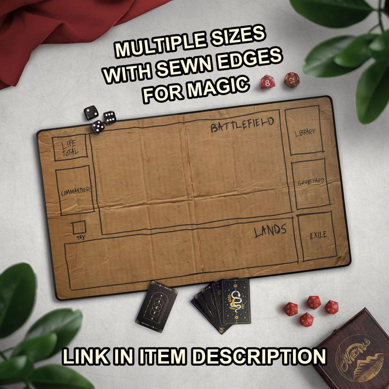Homeless Man's TCG Playmat, Funny Play Mat With Optional Zones, 14" x 24" Neoprene Game Mat, Cardboard Design, Multiple TCG Zones Available image 19