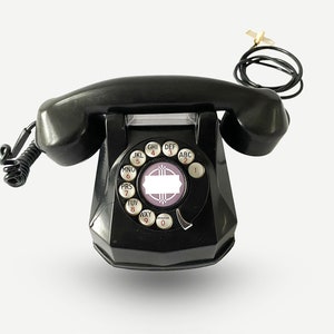 Bakelite Rotary Dial Telephone - Vintage 1930s - Working