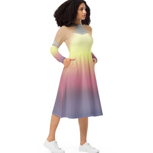 Lake Dress Ombre Cosplay Midi Dress