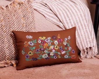 Surprise Song Piano Flowers Accent Pillow