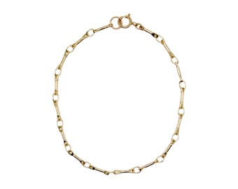 Pulsera de oro de 14 k, delicada y sencilla, que no se deslustra, ideal para damas de honor.