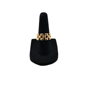 NO TARNISH Woven Chain Ring Chain Link Ring Gold Panther Link Gold Waterproof Ring Thick Band Gold Ring Gold Plated Ring Vintage
