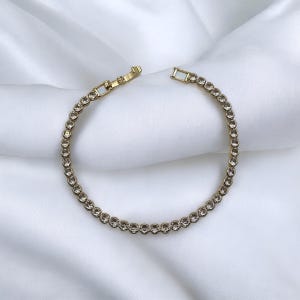 NON TARNISH Tennis Bracelet, Gold Tennis Bracelet, Minimalist Dainty Bracelet, Diamond Bracelet, Cubic Zirconia Bracelet, Gifts For Her