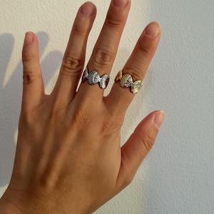 NON TARNISH 14k Seashell Gold Band | Thick Beach Clam Shell Adjustable Ring | Summer Ocean Lover Gift | Waterproof & Hypoallergenic Jewelry