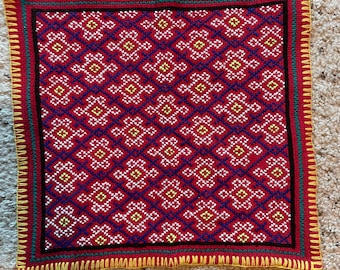 Shipibo Conibo Peruvian Handmade Embroidery Altar Cloth