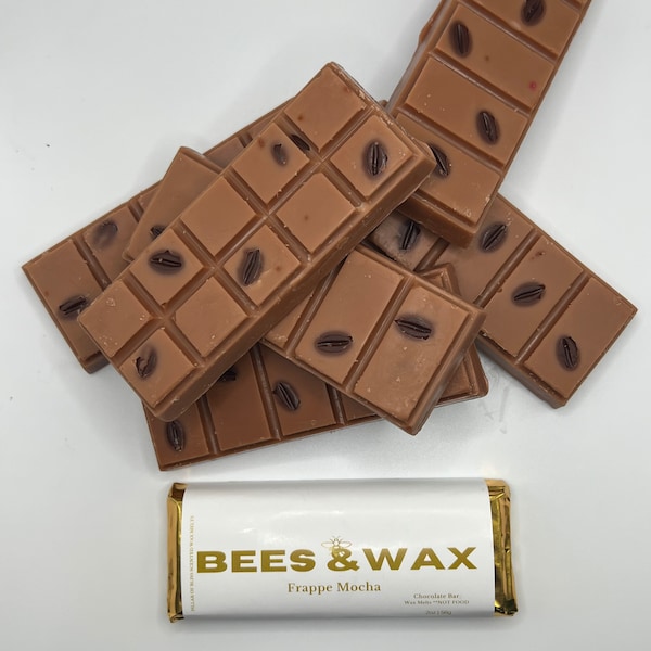 Chocolate Bar Wax Melts | Customizable | 3 Scent Options | Coffee Beans | Strawberry | Mint | Gifts for Chocolate Lovers | Bakery Wax Melts