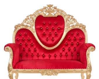 RED Chaise Lounge KING/QUEEN Throne Chair